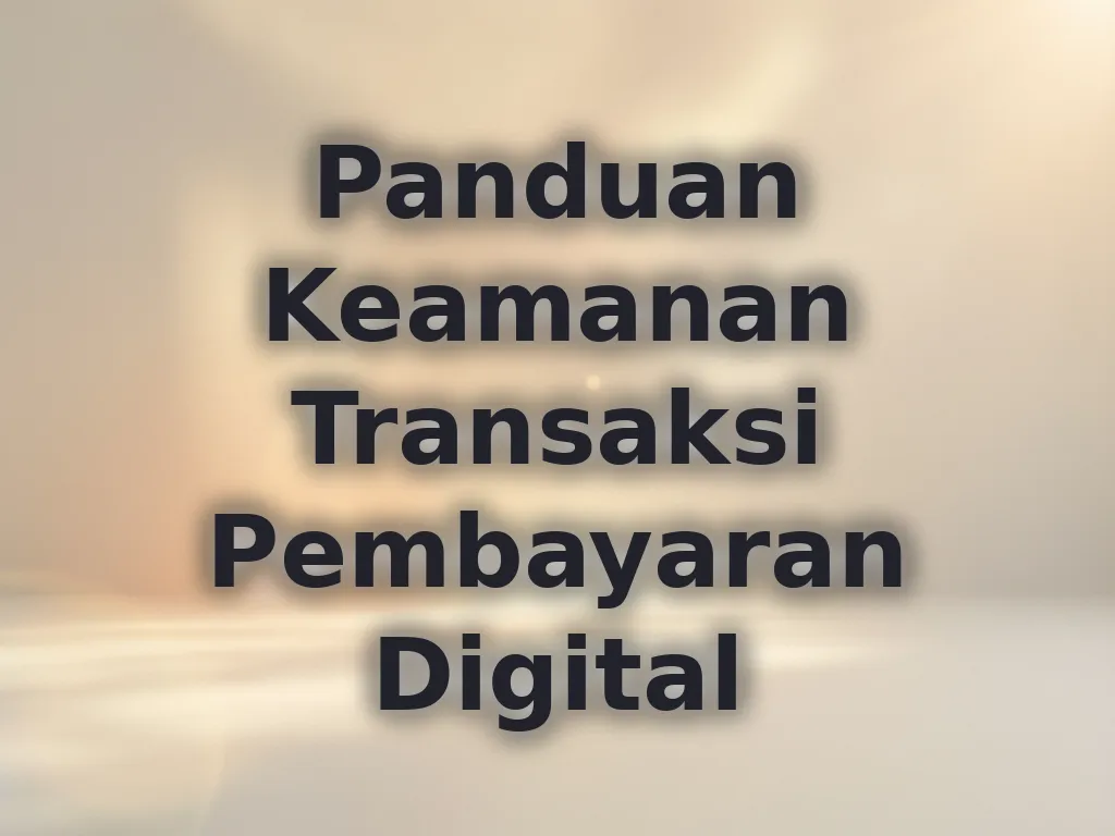 Panduan Keamanan Transaksi Pembayaran Digital